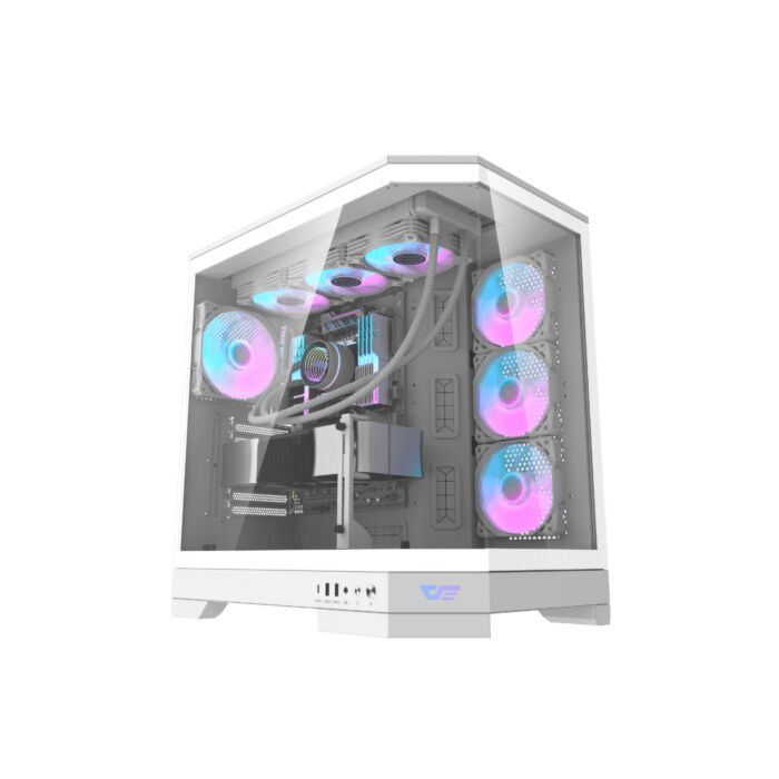 Dark Flash DQX90 ATX Gaming Tower PC Case (White)