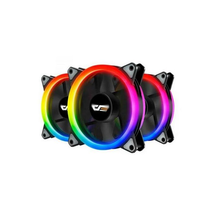 Dark Flash DR12 Pro Aigo 3 in 1 RGB CPU Cooler Fans (Black)