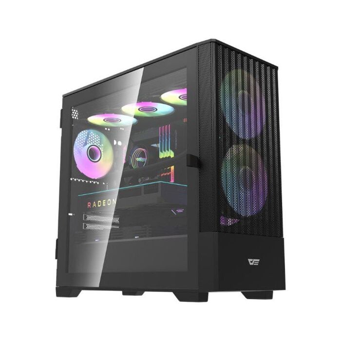 Dark Flash DK415 M-ATX PC Gaming Case with ARGB Fan (Color Option)