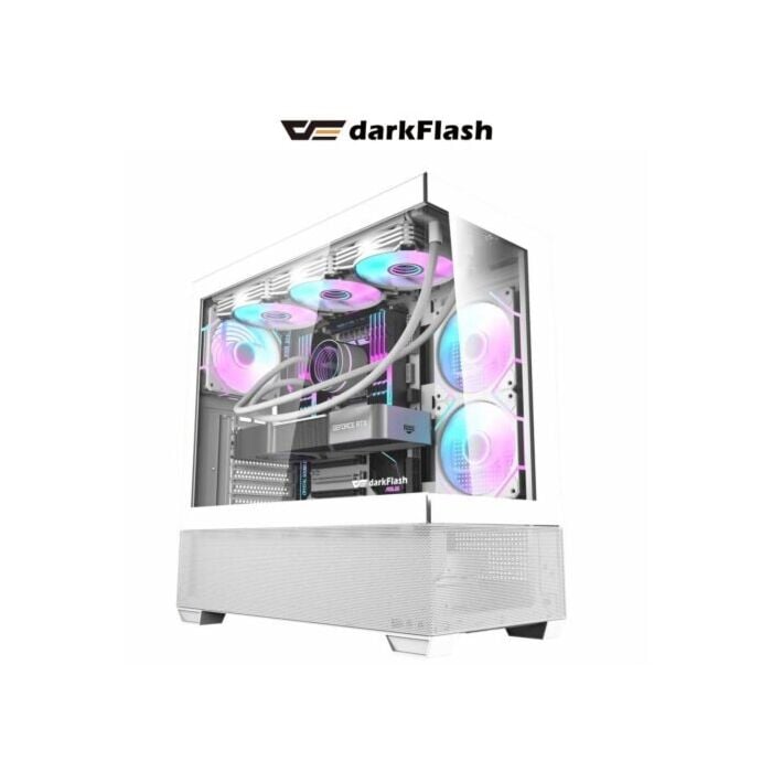 Darkflash DS900 Air ATX Gaming  PC Case (White)