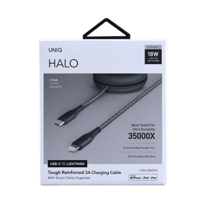 UNIQ HALO USB-C to Lightning Cable 1.2M with Smart Cable Organiser