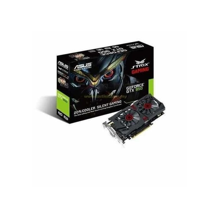 Asus NVIDIA GeForce GTX-950 (STRIX-GTX950-DC2OC-2GD5-GAMING) 2GB 128-Bit GDDR5 PCI Express 3.0 Graphic Card (Brand Warranty)