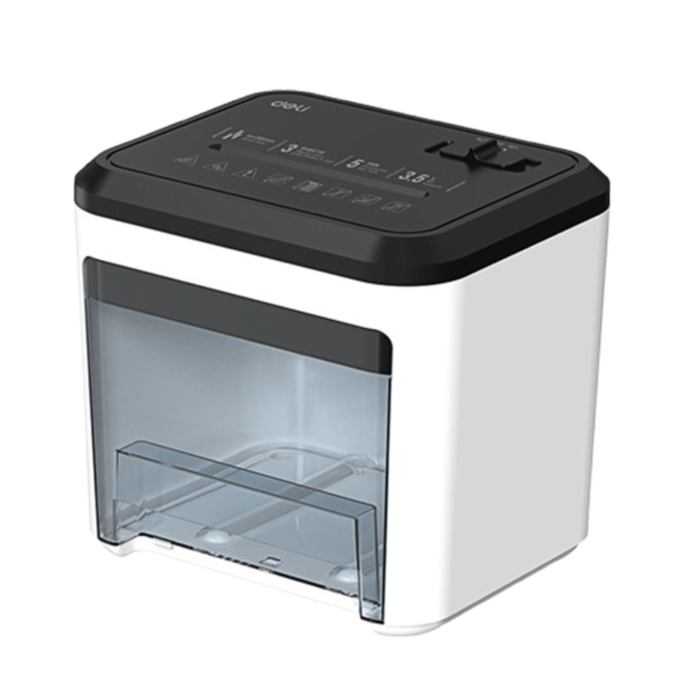 Deli ET002 P4 Desktop Paper Shredder (Black, NEW)