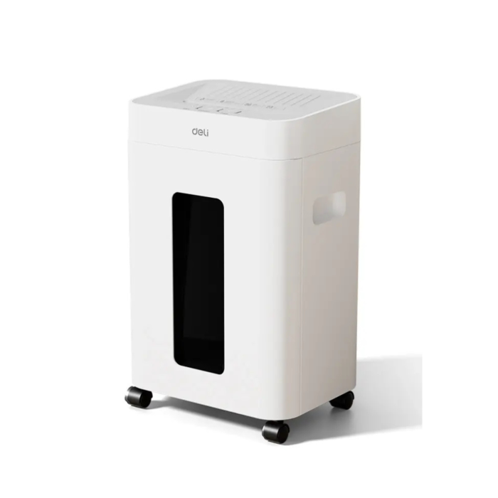 Deli ET058 8-Sheet Micro Cut Paper Shredder (White, NEW)