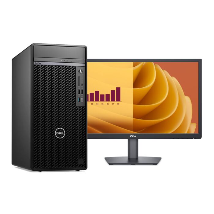 Dell OptiPlex 7020 Tower PC - Alder Lake - 12th Generation Core i3 12100 Processor 8-GB 512-GB SSD Intel Integrated Graphics Dell E2225H 21.5" Monitor Keyboard & Mouse Included DOS (Black, 3 Years Direct Local Warranty, NEW)