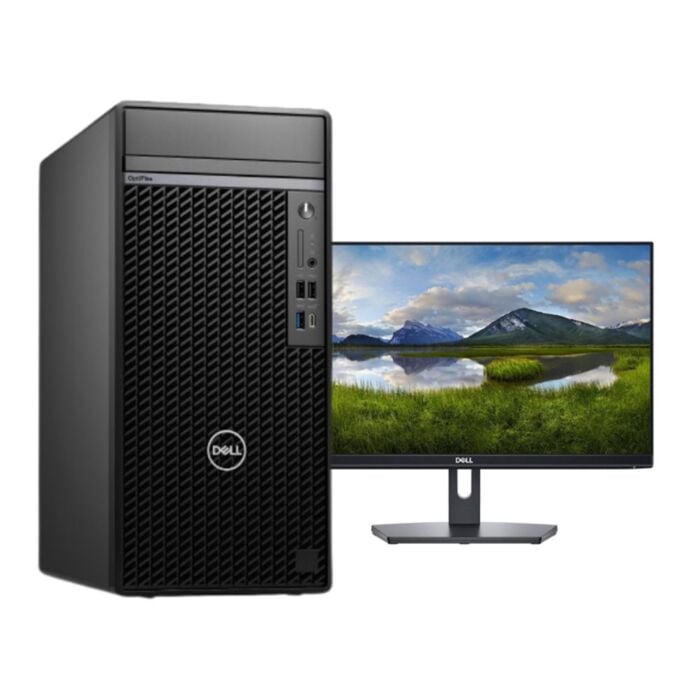 Dell OptiPlex 7020 Plus Tower PC - 14th Generation Core i7-14700 Processor 8-GB 512-GB SSD Intel Integrated Graphics Dell E2222H 21.5 1080p LED Monitor Keyboard & Mouse Included DOS (Black, 3 Years Direct Local Warranty, NEW)