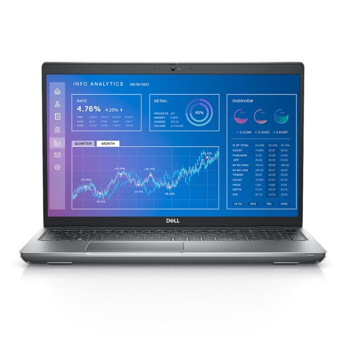 Dell Precision 3571 Mobile Workstation - Alder Lake - 12th Gen Core i9 12900H Processor 16-GB 512-GB SSD 4-GB NVIDIA RTX A1000 GDDR6 GC 15.6" Full HD 1080P AG Display Waves MaxxAudio Backlit KB W11 Pro (Titan Grey, Used) 
