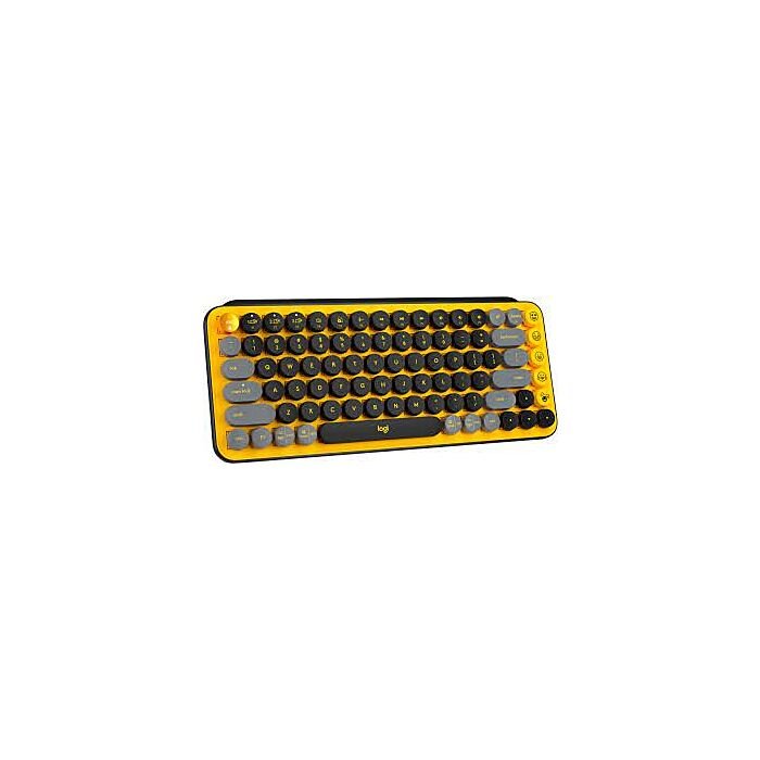 Logitech POP Keys Wireless Bluetooth Mechanical Emoji Keyboard (Blast Yellow)
