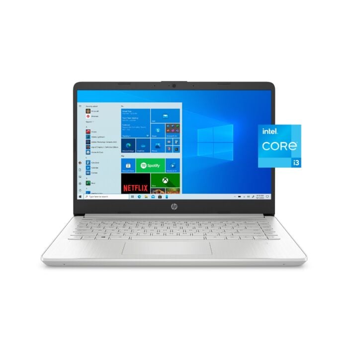 HP 14 DQ2055WM - Tiger Lake - 11th Gen Core i3 04GB to 32GB 256GB to 02TB SSD 14" Full HD 250nits Display FP Reader W10 (Silver)