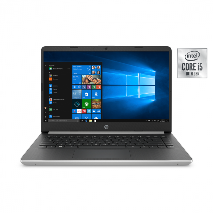 HP 14 DQ1037 Ice Lake - 10th Gen Core i5 04GB 128GB SSD 14" MicroEdge HD AG 720p LED Win 10 (Natural Silver)