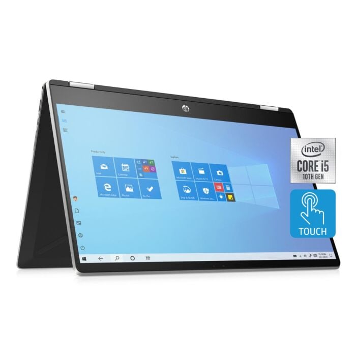 HP Pavilion 15 DQ1071cl x360 Comet Lake - 10th Gen Core i5 QuadCore 08GB 512GB SSD 15.6" HD 720p Micro Edge Convertible Touchscreen Display B&O Play W10  (Natural Silver)