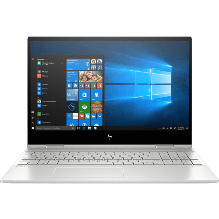 HP Envy x360 15 DR0011dx Whiskey Lake - 8th Gen Ci5 QuadCore 08GB 256GB SSD 15.6" Full HD IPS x360 MicroEdge Convertible Touchscreen LED Backlit KB W10 B&O Play FP Reader (Natural Silver, Certified Refurbished)