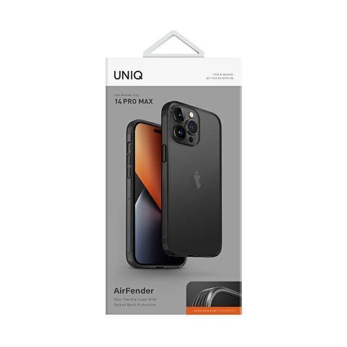 Uniq Air Fender Case For iPhone 14 Pro Max (Smoked Grey Tinted)