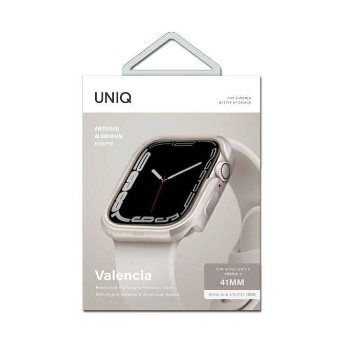 UNIQ Valencia Apple Watch Case Series 1-8 & SE/SE2 49/45/44mm – Starlight