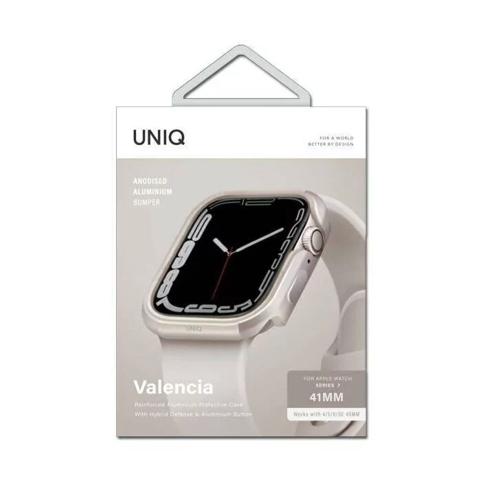 UNIQ Valencia Apple Watch Case Series 1 8 SE SE2 49 45 44mm Starlight