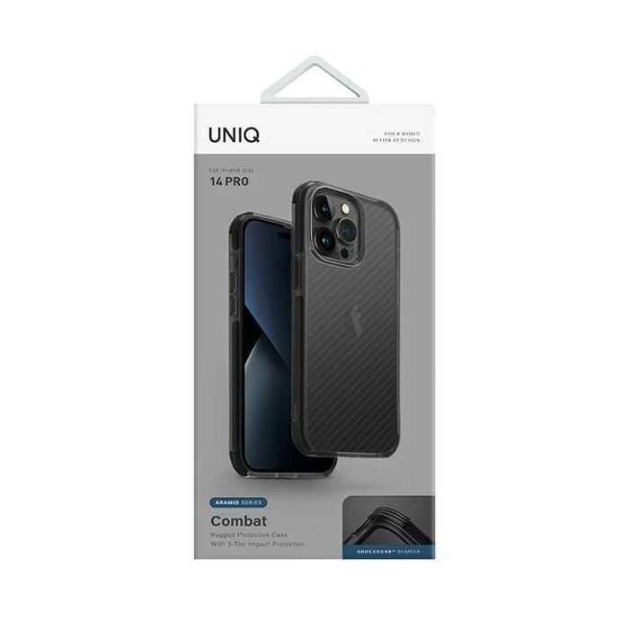 Uniq Combat Case for iPhone 14 Pro Max (Carbon Black)