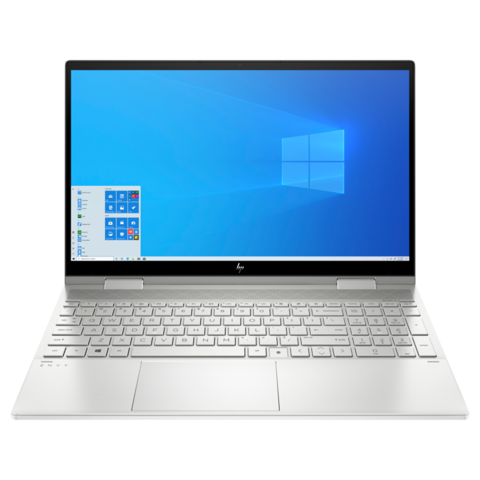 HP Envy x360 15 ED100 - 11th Gen Core i7 QuadCore 08GB 512GB SSD 2-GB NVIDIA GeForce MX450 Graphics 15.6" Full HD IPS 1080p Micro-Edge Convertible Touchscreen Display Backlit KB FP Reader W10 (Silver, HP Active Pen)