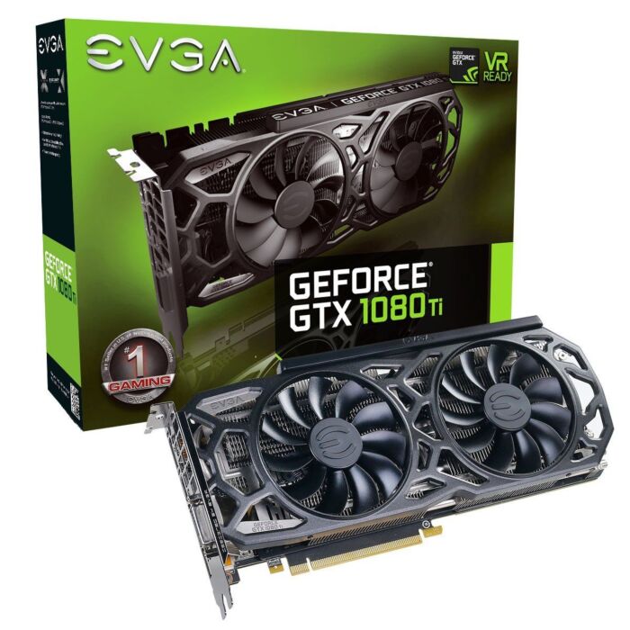 EVGA GeForce GTX 1080 Ti SC Black Gaming Edition - 11GB GDDR5X 352-Bit iCX Cooler & LED Optimized Airflow Design Graphic Card (P4-6393-KR)