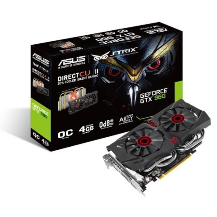 Asus NVIDIA GeForce GTX-960 (STRIX-GTX960-DC2-OC-4GD5) 4GB 128-Bit GDDR5 PCI Express 3.0 Graphic Card (Brand Warranty)