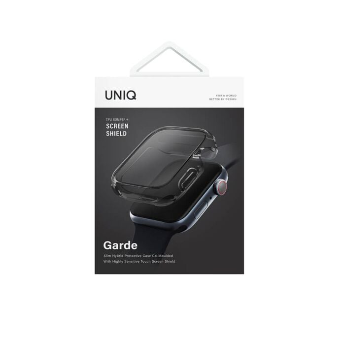 UNIQ GLASE Apple Watch Series 1-8 & SE/SE2 Case 41MM – Pack of 2 – Clear / Smoke