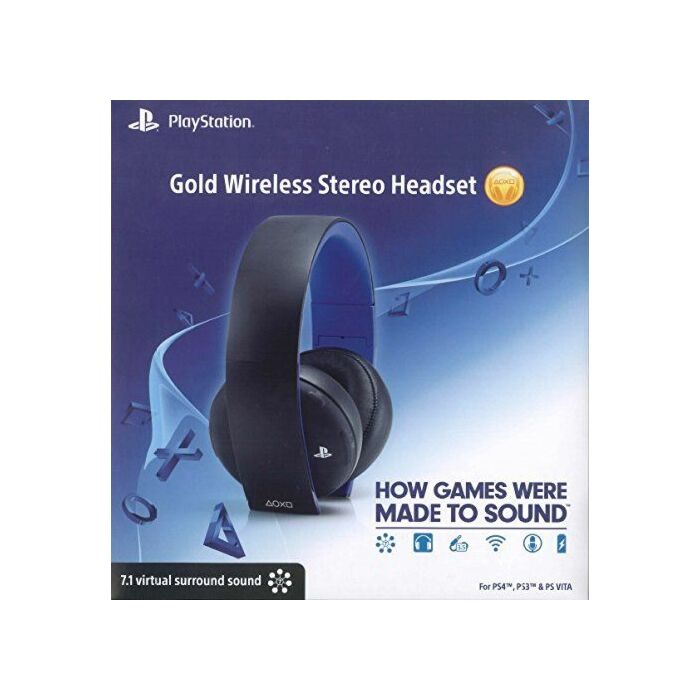Playstation Gold Wireless Stereo Headset (Black)