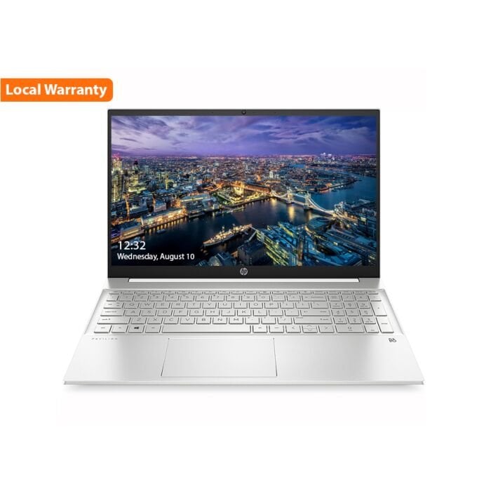 HP Pavilion 15 EG0502tx - Tiger Lake - 11th Gen Core i7 QuadCore 12GB 512GB SSD 02-GB NVIDIA GeForce MX450 GDDR5 Graphics 15.6" Full HD 1080p MicroEdge AG Display B&O Play W10 (Natural Silver, HP Direct Local Warranty)