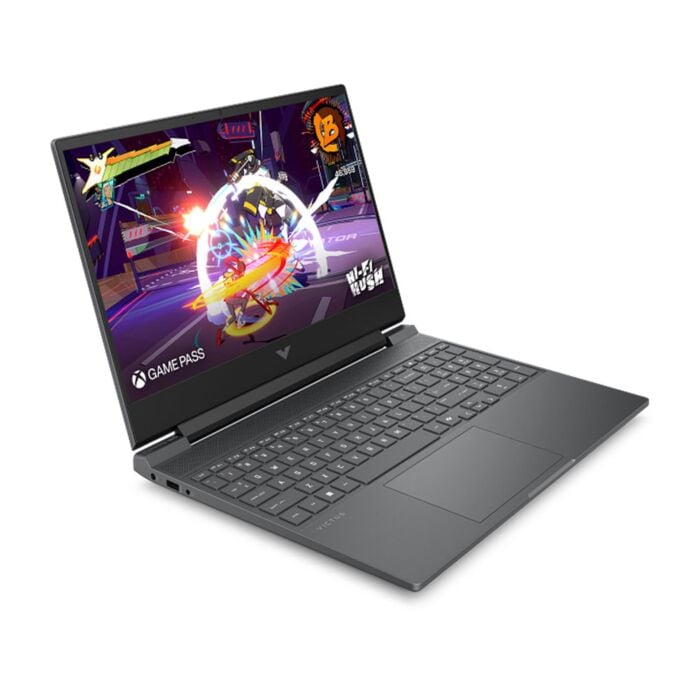 HP Victus 15 FA2352TX Gaming Laptop - Raptor Lake - 13th Gen Core i7 13620H Processor 16-GB 512-GB SSD 8-GB NVIDIA GeForce RTX 5050 GDDR7 GC 15.6" Full HD 1080p IPS 144Hz 300nits MicroEdge Display DTS:X® Ultra Audio Backlit KB (Mica Silver, NEW)