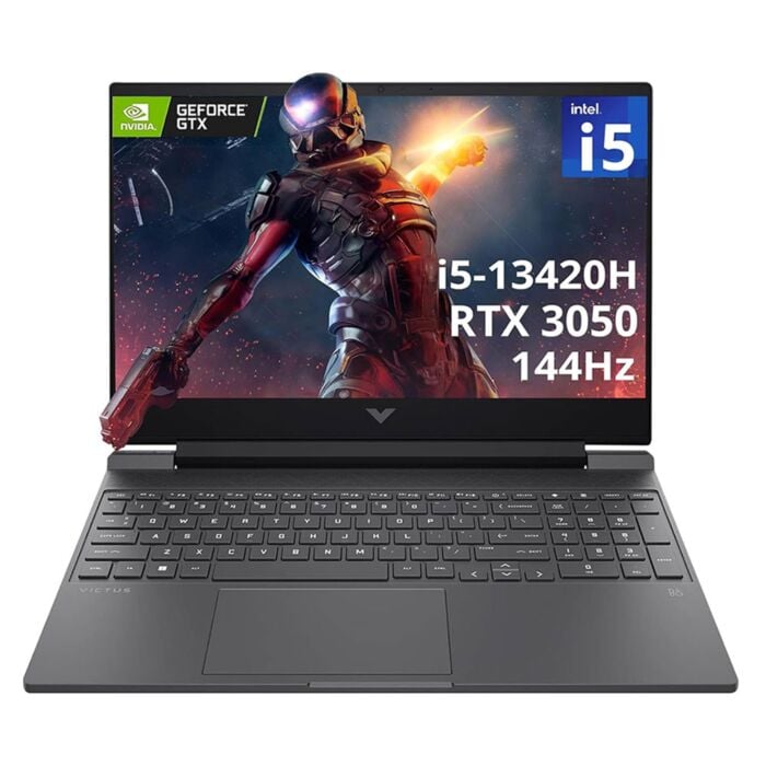HP Victus 15 FA2737TX - Raptor Lake - 13th Gen Core i5 13420H Processor 16-GB 512-GB SSD 6-GB NVIDIA GeForce RTX 3050 GDDR6 GC 15.6" Full HD 1080p IPS 144Hz MicroEdge AG Display DTS:X® Ultra Audio BKB W11 (Mica Silver, HP Direct Local Warranty, NEW)