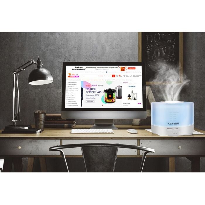 KBAYBO 500ml Cool Mist Humidifier Ultrasonic Aroma Essential Oil Diffuser with 4 Timer Settings 7 Color Changing LED for Office Home Bedroom Living Room Study Yoga Spa (Remote Control Included)