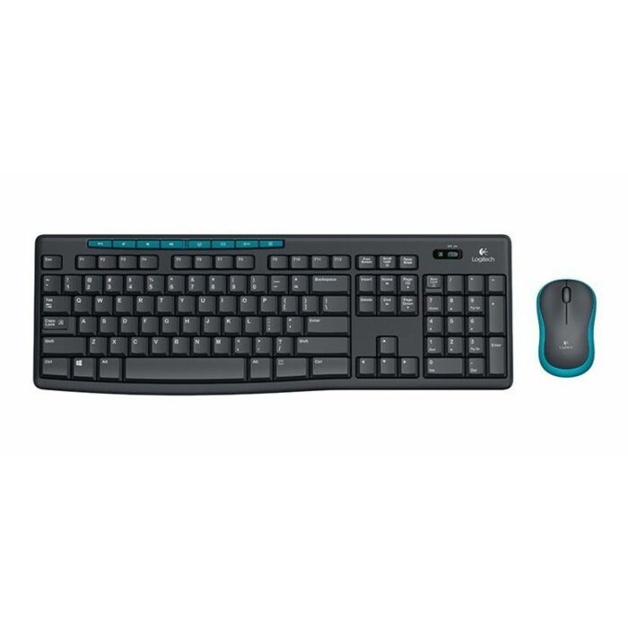 Logitech MK275 Combo Wireless Keyboard (Black+Blue)