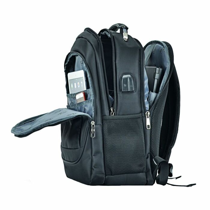 Ibex SBP-18064 Double Zipper USB Port Backpack 15.6"
