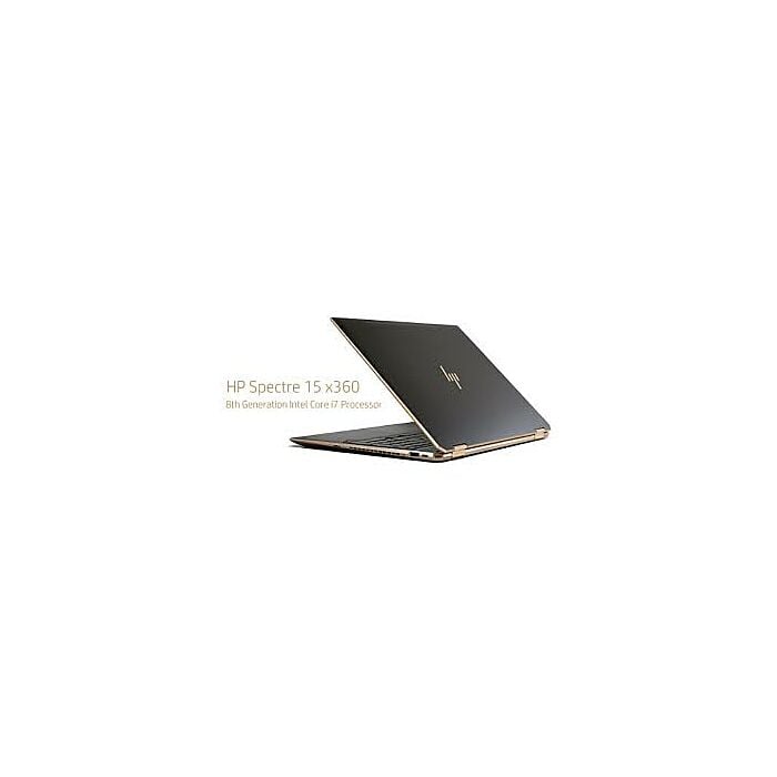 HP Spectre x360 15 GEM CUT Whiskey Lake  - 8th Gen Ci7 QuadCore 16GB 512GB SSD 2GB Nvidia MX150 FP Reader W10 B&O Play 15.6" 4K UltraHD Convertible Touchscreen (HP Active Pen Included, HP Finish In Dark Ash Silver, Sandblasted Finish)