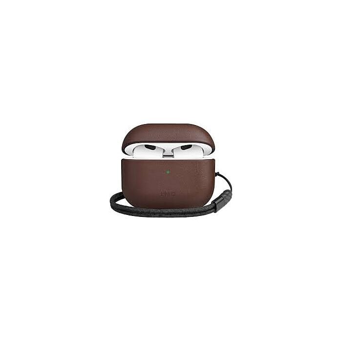 Uniq Terra Genuine Leather Airpods 3rd Generation Case (Sepia Brown)