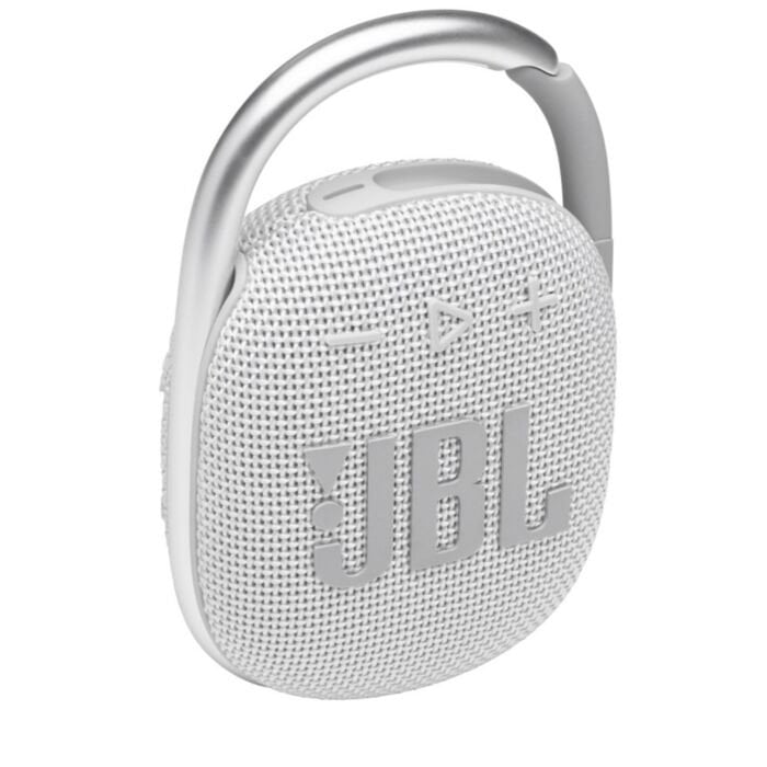 JBL Clip 4 - Bluetooth Portable Waterproof Speaker (White)