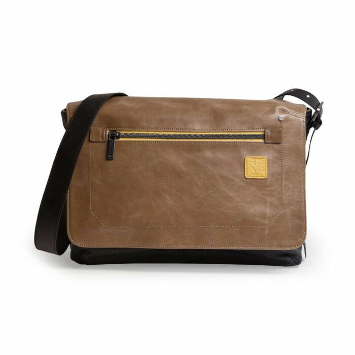 Gola G1578 Bag (Black+Brown Leather) (13.3")