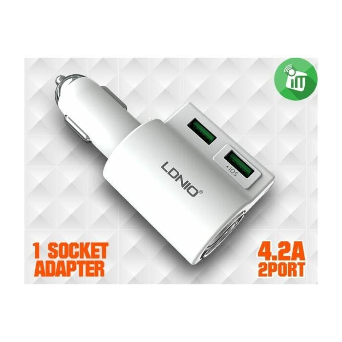 Ldnio CM10 4.2A Dual USB Ports  Car Charger 