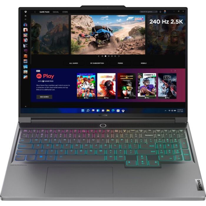 Lenovo Legion Slim 7 Gen 8 16 - Raptor Lake - 13th Gen Core i9 13900H (14 Cores) Processor 16GB 1-TB SSD 8-GB NVIDIA GeForce RTX4070 GDDR6 GC 16" WQXGA 1600p IPS 500nits 240Hz HDR400 Display RGB Backlit KB FP Reader TPM2.0 W11 (Storm Grey, NEW)