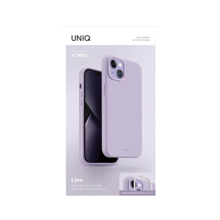 UNIQ Lino Phone Case for iPhone 14 Plus (Lilac Lavender)