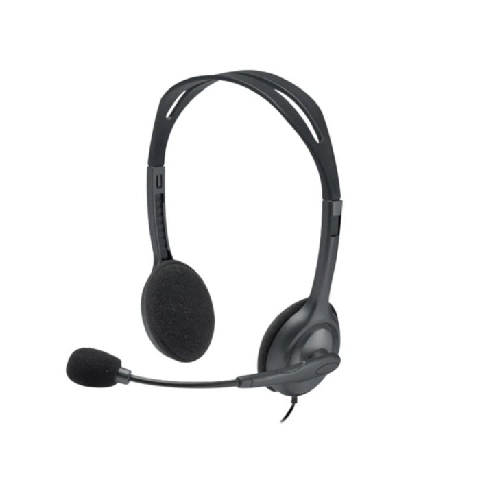 Logitech H111 Wired Stereo Headset (Black, NEW)