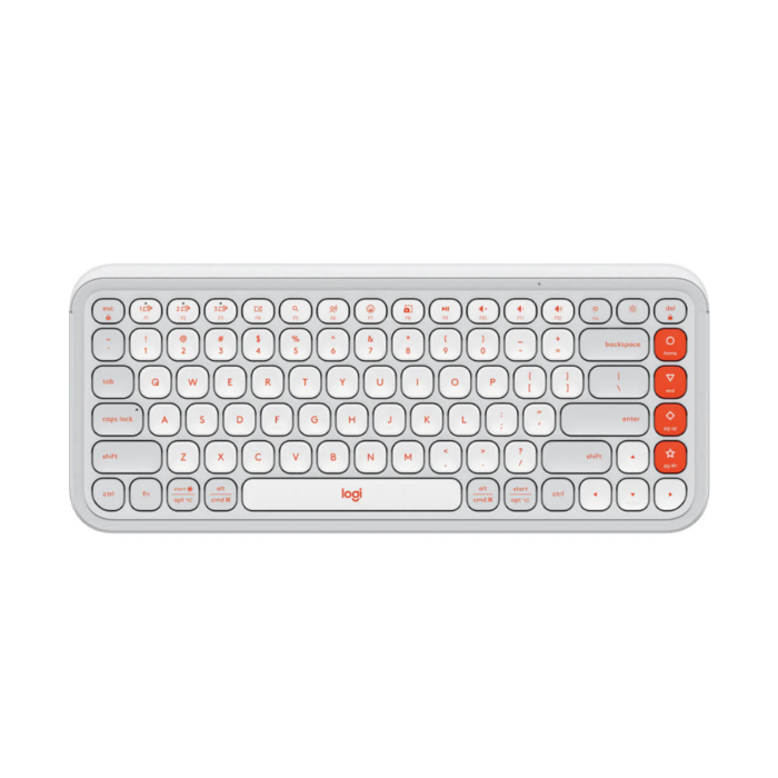 Logitech Pop Icon Keys Compact Wireless Keyboard (White, NEW)
