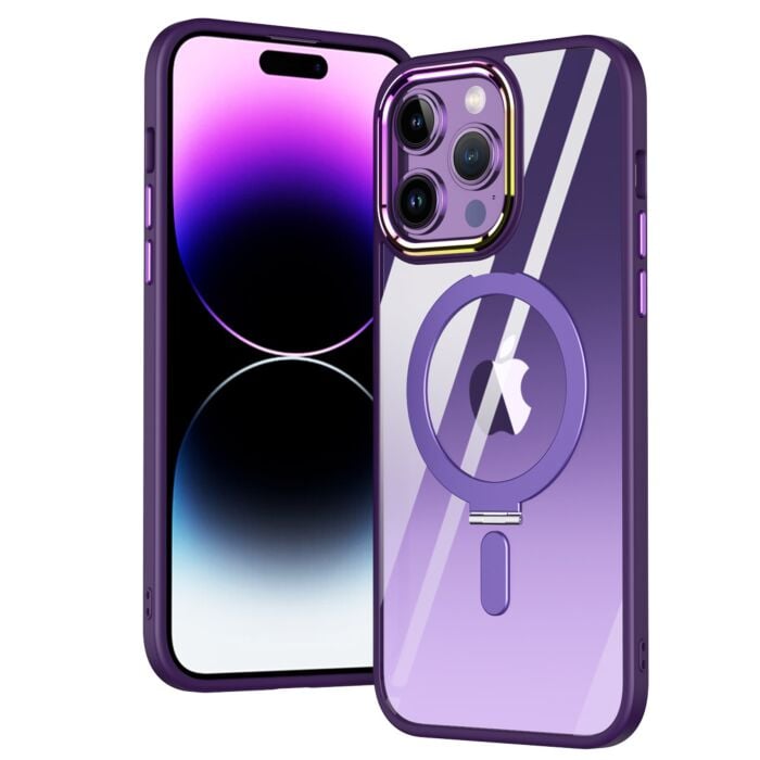 Uniq Hybrid Combat Charging Case for iPhone 14 Pro Max (Fig Purple)