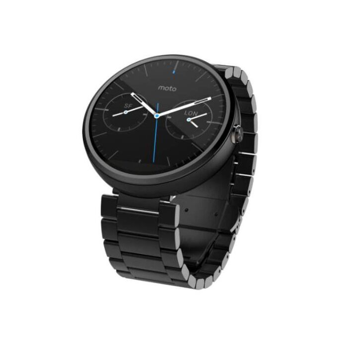 Motorola Moto 360 1st Gen Sport 46mm Metallic Black Metal Smart Watch 