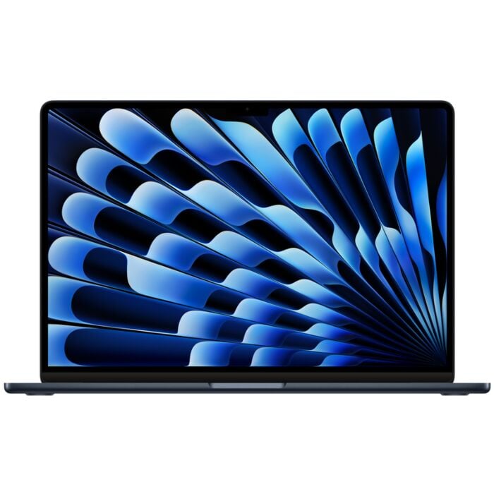 Apple Macbook Air 15" MQKX3 Apple M2 Chip 8 Core CPU 10 Core GPU 8GB 512GB SSD 15.3" IPS Retina Display With True Tone Backlit Magic Keyboard Touch ID (Midnight, 2023) 