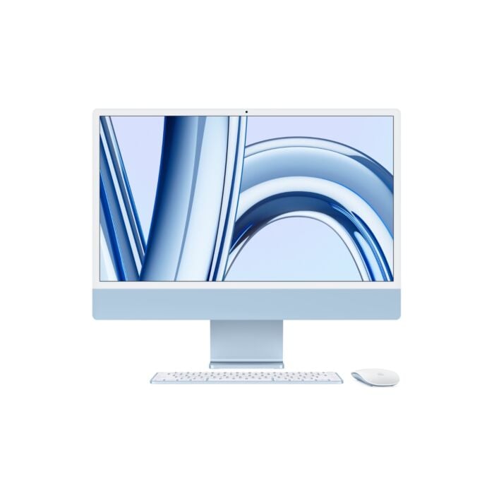 Apple iMac MQRR3 - M3 Chip 8 Core CPU 8GB 512GB SSD 24-Inch 4.5K Retina Display 10 Core GPU Magic Mouse & Keyboard Included MACOS (Blue, 2023)