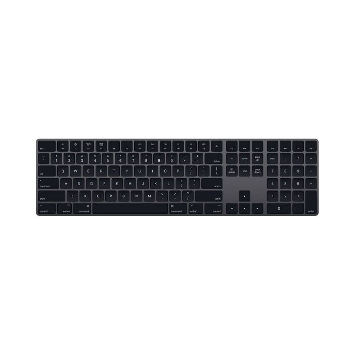 Apple Magic Keyboard 2 with Numeric Keyboard (Space Gray, MRMH2)