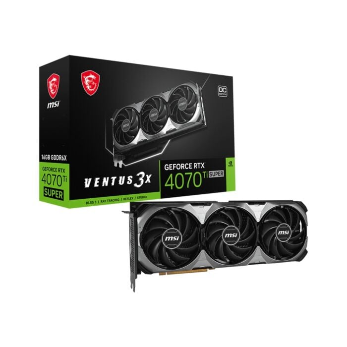 MSI GeForce RTX 4070 Ti Super 16GB Ventus 3X OC GDDR6X 256-Bit Graphics Card