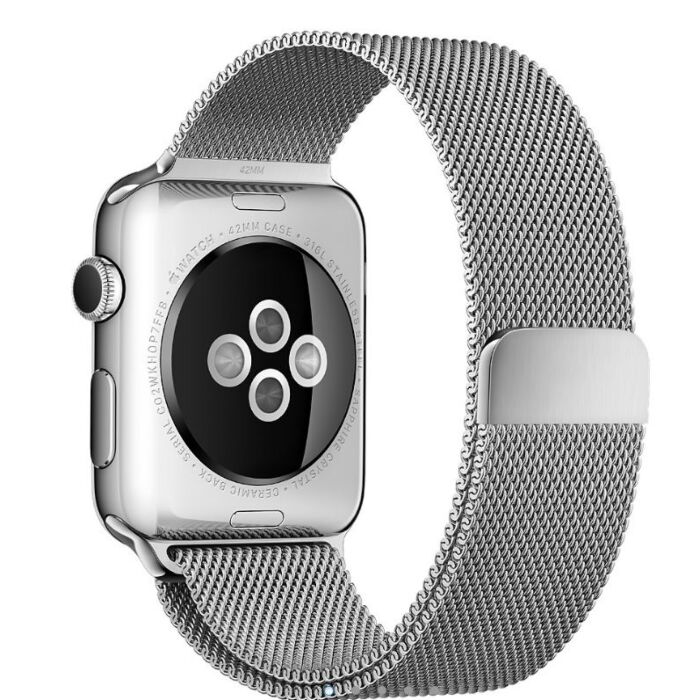 Apple iWatch MY302 42mm Stainless Steel Case Milanese Loop (Silver)