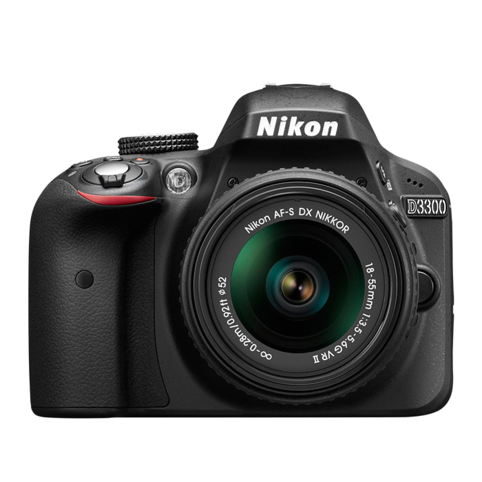 Nikon D3300 24 MP 18-55mm Lens Wi-Fi DSLR Camera Black