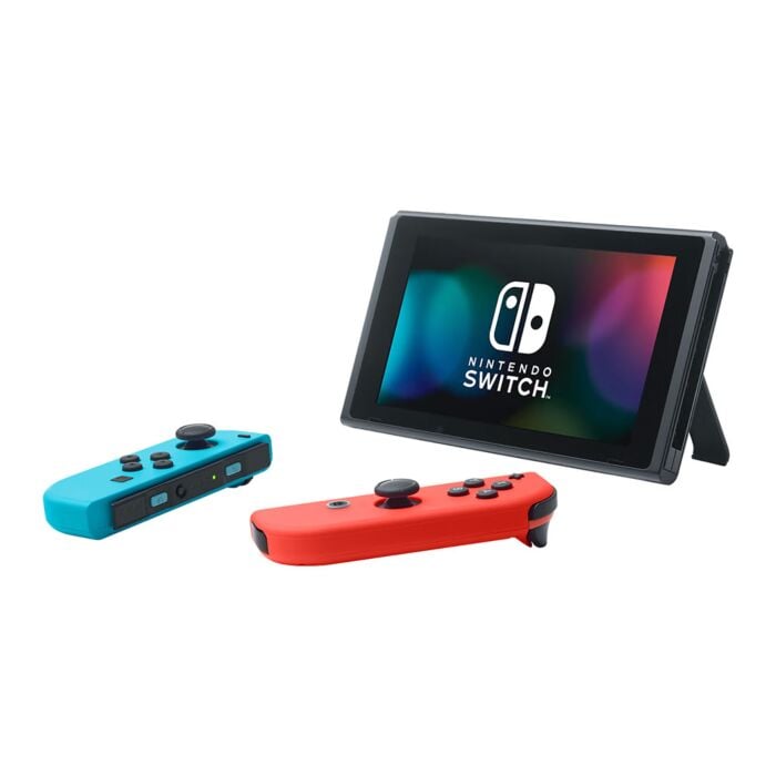 Nintendo Switch 6.2 32-GB Gaming Console With Neon Blue Neon Red Joy-Con (Black, Open Box)