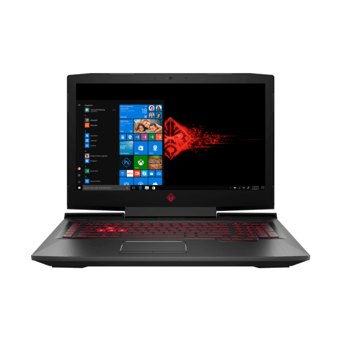 HP OMEN 17t - 8th Gen Ci7 HexaCore (9-MB Cache) 32GB 1-TB HDD + 512GB SSD 8-GB Nvidia GeForce 1070 GDDR5 17.3" Full HD LED 144Hz With G-Sync Backlit KB B&O Play W10 Pro (Shadow Black)